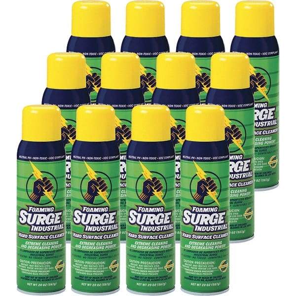 Surge Industrial - 20 oz Aerosol Cleaner/Degreaser - Aerosol, Neutral pH, Unscented - Americas Industrial Supply