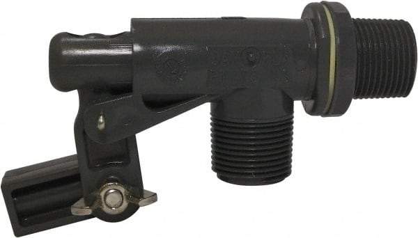 Control Devices - 3/4" Pipe, PVC, Angle Pattern-Single Seat, Mechanical Float Valve - 100 psi, MNPT End Connections - Americas Industrial Supply