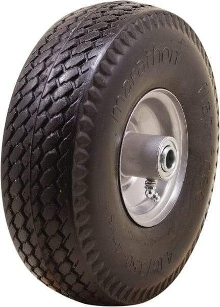 Marathon Industries - 3-19/64" Wide x 10-1/2" High x 4" Deep Flat Free Hand Truck Tire - 300 Lb Load Capacity - Americas Industrial Supply