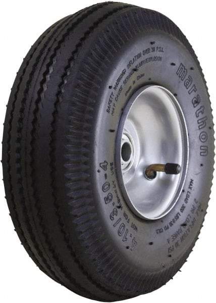 Marathon Industries - 3-19/64" Wide x 10-1/2" High x 4" Deep Sawtooth Pneumatic Hand Truck Tire - 300 Lb Load Capacity - Americas Industrial Supply