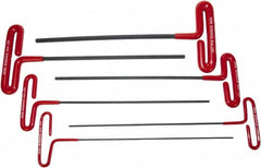 Bondhus - 6 Piece T-Handle Cushion Grip Hex Key Set - Hex Range 2 to 6mm, Protanium High Torque Steel - Americas Industrial Supply