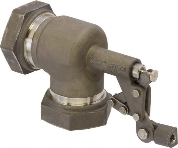 Control Devices - 2" Pipe, Stainless Steel, Angle Pattern-Single Seat, Mechanical Float Valve - 100 psi, FIP End Connections - Americas Industrial Supply