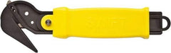 Swift Safety Cutter - Springback Safety Utility Knife - 2" Steel Blade, Yellow Nylon-6 Polyamide Handle, 1 Blade Included - Americas Industrial Supply