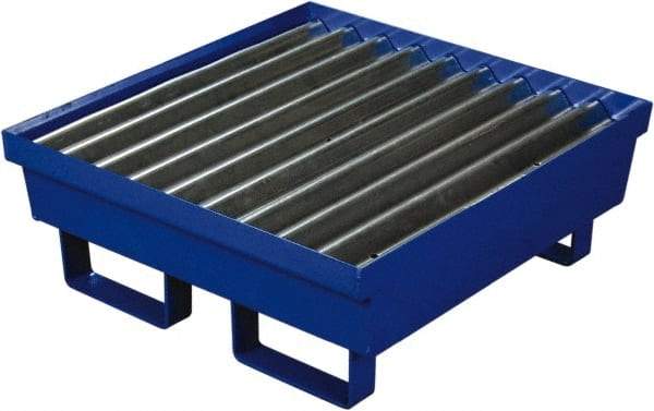 Eagle - 17 Gal Sump, 1,000 Lb Capacity, 1 Drum, Steel Spill Deck or Pallet - 27" Long x 25-3/4" Wide x 6" High, 1 Tank Drum Configuration - Americas Industrial Supply