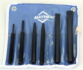 6 Piece Punch & Chisel Set -- #5RC; 5/32 to 3/8 Punches; 7/16 to 5/8 Chisels - Americas Industrial Supply