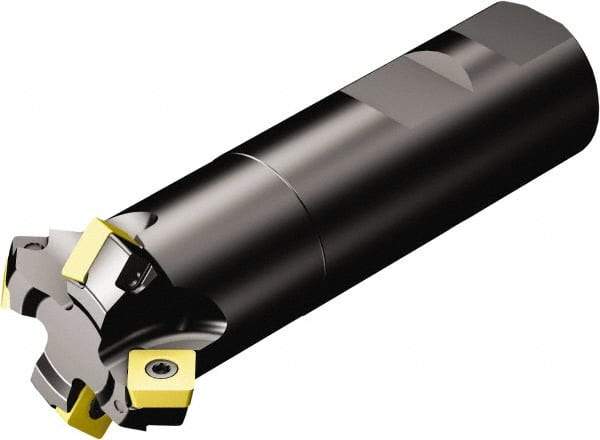 Sandvik Coromant - 0.52" Cut Diam, 5/8" Arbor Hole, 0.2596" Max Depth of Cut, 60° Indexable Chamfer & Angle Face Mill - 1 Insert, 495-09T3M-XL Insert, Right Hand Cut, Through Coolant, Series CoroMill 495 - Americas Industrial Supply