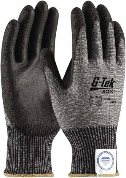PIP - Size L, ANSI Cut Lvl 3, Puncture Lvl 2, Abrasion Lvl 4, Cut Resistant Gloves - Palm & Fingers Coated, Black/Gray, Paired - Americas Industrial Supply