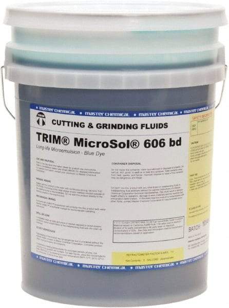 Master Fluid Solutions - Trim MicroSol 606 bd, 5 Gal Pail Cutting & Grinding Fluid - Semisynthetic - Americas Industrial Supply