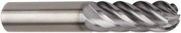 Kennametal - 1/2" Diam, 1-1/4" LOC, 6 Flute Solid Carbide Ball End Mill - AlTiN Finish, Single End, 3" OAL, 1/2" Shank Diam, Spiral Flute - Americas Industrial Supply