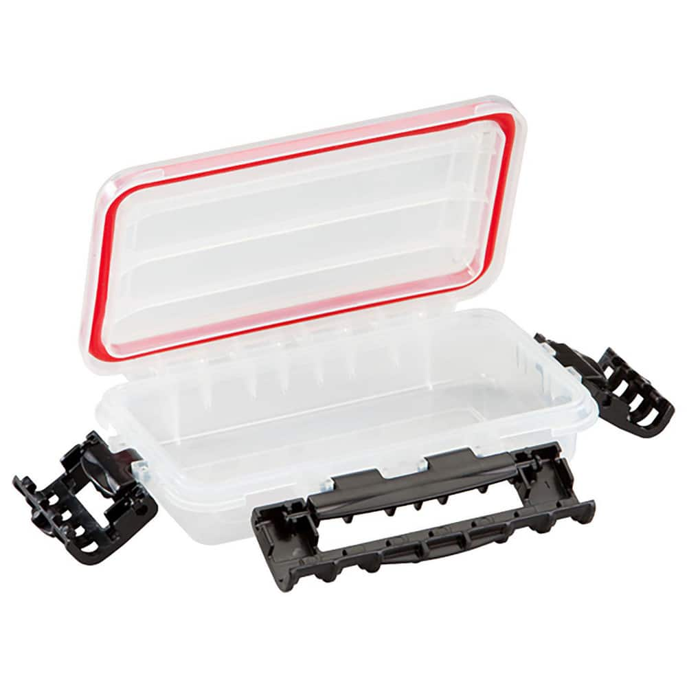 Small Parts Boxes & Organizers; Product Type: Compartment Box; Lock Type: Positive Snap; Width (Inch): 5; Depth (Inch): 1-3/4; Number of Dividers: 0; Removable Dividers: No; Color: Clear; Features: Sturdy cam-action latches; Dri-Loc O-Ring Seal; Number Of