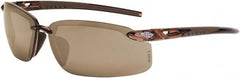 CrossFire - Brown Flash Mirror Lenses, Framed Safety Glasses - Scratch Resistant, Brown Frame, Size Universal, Wrap Around - Americas Industrial Supply