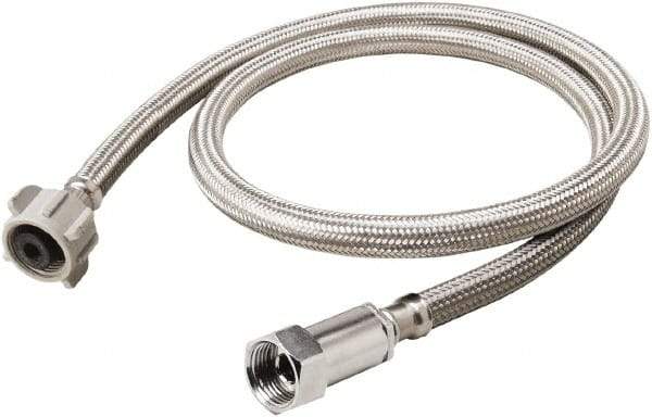 B&K Mueller - 3/8" Compression Inlet, 7/8" Ballcock Outlet, Stainless Steel Toilet Connector - Use with Toilets - Americas Industrial Supply