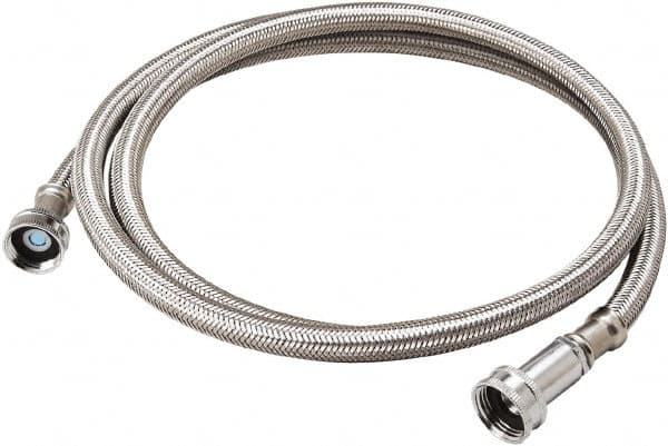 B&K Mueller - 3/4" Hose Inlet, 3/4" Hose Thread Outlet, Stainless Steel Washing Machine Connector - Use with Washer Machines - Americas Industrial Supply