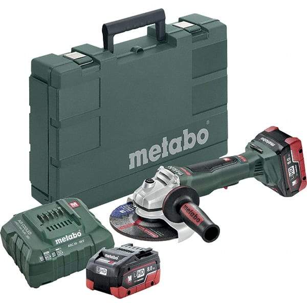 Metabo - 6" Wheel Diam, 9,000 RPM, Cordless Angle & Disc Grinder - 5/8-11 Spindle - Americas Industrial Supply