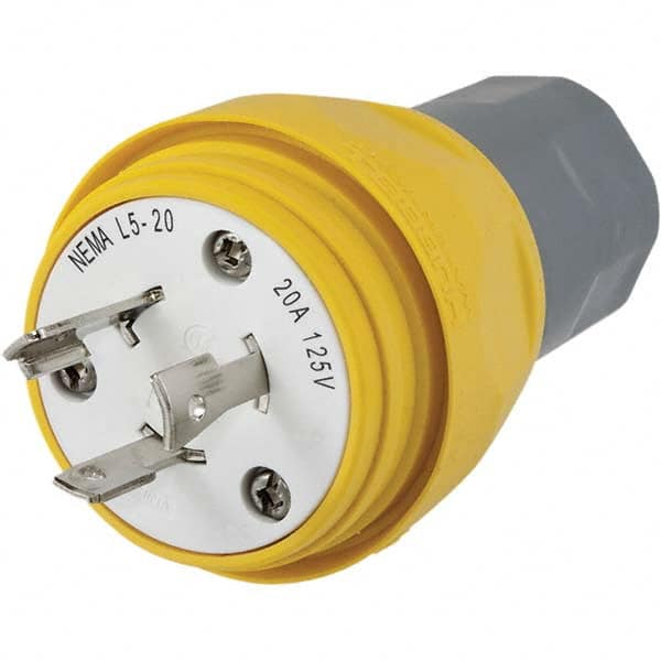 Hubbell Wiring Device-Kellems - 125V 20A NEMA L5-20P Industrial Twist Lock Plug - Americas Industrial Supply