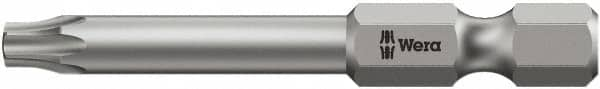 Wera - T30 Torx Bit - 1/4" Hex Drive, 3-1/2" OAL - Americas Industrial Supply