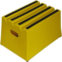 Diversified Plastics - 11-3/4" High x 13-5/8" Wide x 19-1/4" Deep, Yellow Step Stool - 500 Lb Capacity - Americas Industrial Supply