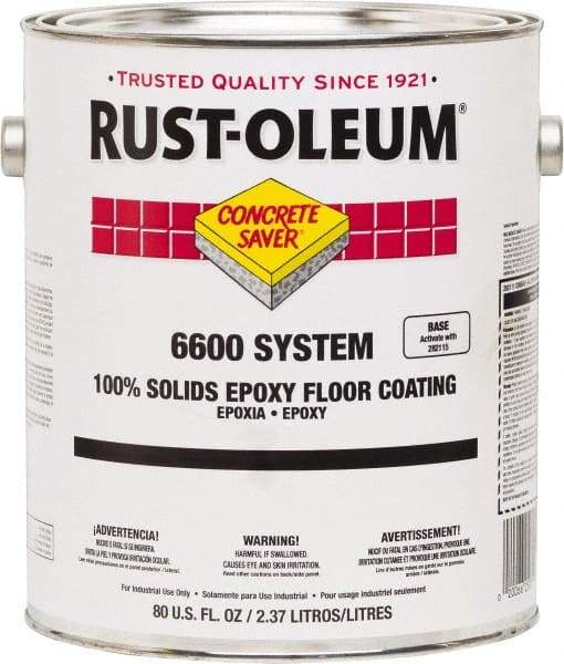 Rust-Oleum - 1 Gal Can Silver Gray 100% Solids Epoxy - 100 Sq Ft/Gal Coverage, <50 g/L VOC Content, Abrasion & Impact Resistance, Easy to Maintain, Durable, Withstands Intermittent Chemical Spills & Low-Viscosity Formula - Americas Industrial Supply