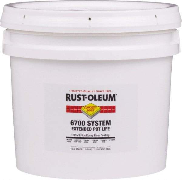 Rust-Oleum - 2 Gal Pail Light Gray Epoxy Floor Coating - 100 Sq Ft/Gal Coverage, <100 g/L g/L VOC Content, Low Odor & Low VOC - Americas Industrial Supply