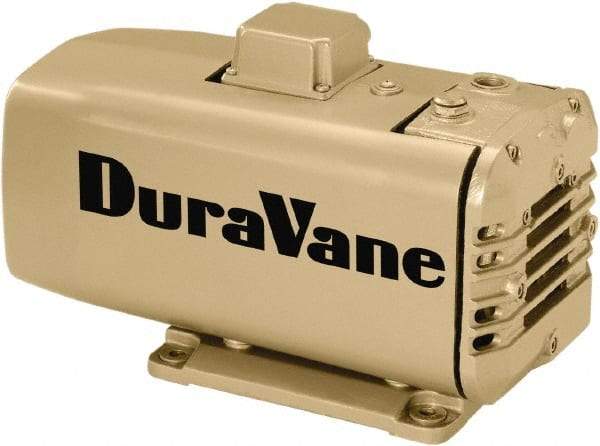DEKKER Vacuum Technologies - 1 hp Rotary Vane Vaccum Pump - 220 Volts, 12 CFM, Single Phase, 16.69" Long x 8.11" Wide x 10-3/4" High, Oil Free - Americas Industrial Supply