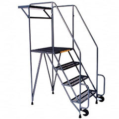Ballymore - Rolling & Wall Mounted Ladders & Platforms Type: TiltNRoll Rolling Ladder Style: Tip-N-Roll Mobile Ladder - Americas Industrial Supply