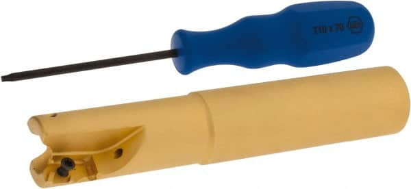 Iscar - 2.13" Max Drill Depth, 2xD, 1-1/16" Diam, Indexable Insert Drill - 2 Inserts, 1-1/4" Shank Diam, Straight Shank - Americas Industrial Supply