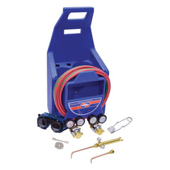 Made in USA - Oxygen/Acetylene Torch Kits; Type: Brazing & Welding Outfit ; Welding Capacity: 1/4 (Inch); Maximum Heating Capacity: 5600?F ; Contents: Welding Handle 71; Oxygen Regulator RO; Fuel Gas Regulator RMC2; Welding Brazing Tip TYPE17-0; TYPE17-2 - Exact Industrial Supply