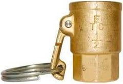 EVER-TITE Coupling Products - 1-1/2" Brass Cam & Groove Suction & Discharge Hose Female Coupler Female NPT Thread - Part D, 1-1/2" Thread, 350 Max psi - Americas Industrial Supply