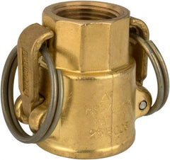 EVER-TITE Coupling Products - 3/4" Brass Cam & Groove Suction & Discharge Hose Female Coupler Female NPT Thread - Part D, 3/4" Thread, 350 Max psi - Americas Industrial Supply