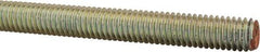 Value Collection - 3/8-16 UNC (Coarse), 6' Long, Alloy Steel Threaded Rod - Yellow Zinc-Plated Finish, Right Hand Thread - Americas Industrial Supply