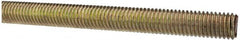 Value Collection - 1/2-13 UNC (Coarse), 3' Long, Alloy Steel Threaded Rod - Yellow Zinc-Plated Finish, Right Hand Thread - Americas Industrial Supply