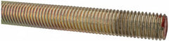 Value Collection - 3/4-10 UNC (Coarse), 6' Long, Alloy Steel Threaded Rod - Yellow Zinc-Plated Finish, Right Hand Thread - Americas Industrial Supply