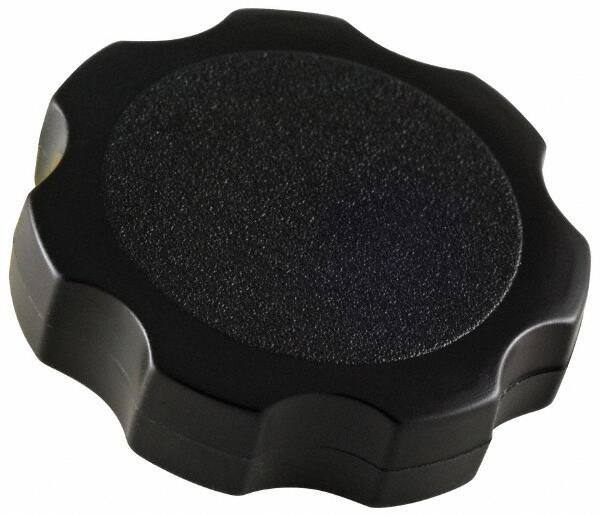 Made in USA - Rosette Plastic Thumb Screw - 1-1/2" OAL, 1-1/2" Head Diam x 3/8" Head Height - Americas Industrial Supply