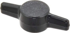Made in USA - Tee Plastic Thumb Screw - 1-1/2" OAL, 1-1/2" Head Diam x 13/32" Head Height - Americas Industrial Supply