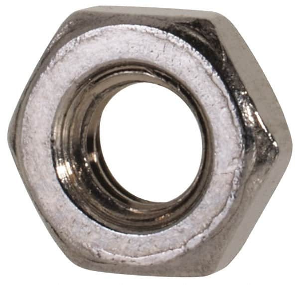 Value Collection - M3x0.50 Metric Coarse Stainless Steel Right Hand Hex Jam Nut - 5.5mm Across Flats, 1.8mm High, Uncoated - Americas Industrial Supply