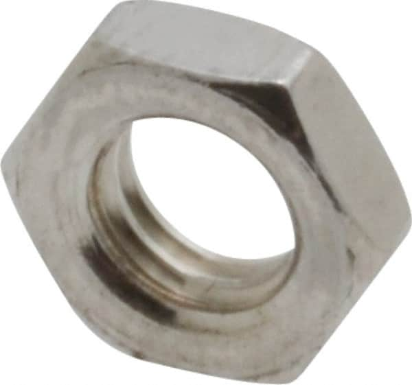 Value Collection - M5x0.80 Metric Coarse Stainless Steel Right Hand Hex Jam Nut - 8mm Across Flats, 2.7mm High, Uncoated - Americas Industrial Supply