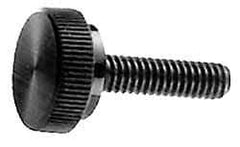 Made in USA - #8-32 Knurled Shoulder Steel Thumb Screw - 1" OAL, 1/2" Head Diam - Americas Industrial Supply
