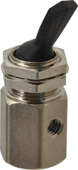 Specialty Mfr - 10-32 Non Exhaust Toggle Valve - 0.1 CV Rate, 150 Max psi, Detented Actuator - Americas Industrial Supply