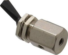 Specialty Mfr - 10-32F Exhaust Toggle Valve - 0.1 CV Rate, 150 Max psi, Detented Actuator - Americas Industrial Supply