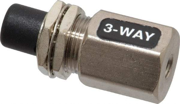 Specialty Mfr - 10-32F Exhaust Push Button Valve - 0.1 CV Rate, 125 Max psi, Normally Closed Actuator - Americas Industrial Supply