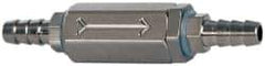 Specialty Mfr - 1/8" Barb x Barb Universal Check Valve - 0.06 CV Rate, 2.5 CFM, 150 Max psi - Americas Industrial Supply