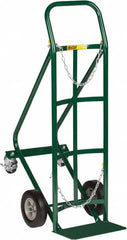 Little Giant - 800 Lb Capacity 40" OAH Cylinder Hand Truck - 8 x 14" Base Plate, Continuous Handle, Steel, Solid Rubber Wheels - Americas Industrial Supply