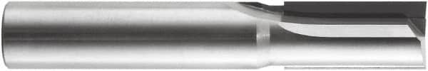 RobbJack - 1/8" Diam, 1/8" Shank Diam, 3/8" Length of Cut, 2 Flute Square End Straight Router Bit - 1-1/2" Overall Length, Right Hand Cut, Solid Carbide - Americas Industrial Supply