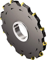 Sandvik Coromant - Arbor Hole Connection, 0.4724" Cutting Width, 2.0669" Depth of Cut, 162mm Cutter Diam, 1.5748" Hole Diam, 12 Tooth Indexable Slotting Cutter - N331.32 Toolholder, Sxx.. MQ Insert, Neutral Cutting Direction - Americas Industrial Supply