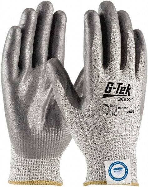 PIP - Size XL (10), ANSI Cut Lvl A2, Puncture Lvl 2, Abrasion Lvl 4, Nitrile Coated Dyneema Diamond HPPE liner Cut Resistant Gloves - 10.2" Long, Palm & Fingertips Coated, Dyneema Diamond Lining, Knit Wrist, Gray, Paired - Americas Industrial Supply