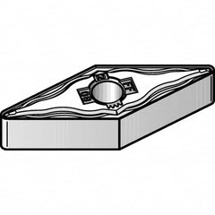 Kennametal - VNMG331 FF Grade KCP10B Carbide Turning Insert - TiOCN Finish, 35° Diamond, 3/8" Inscr Circle, 3/16" Thick, 1/64" Corner Radius - Americas Industrial Supply