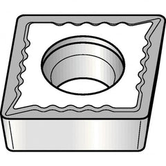 Kennametal - CCMT32.52 UF Grade KCP10B Carbide Turning Insert - TiOCN Finish, 80° Diamond, 3/8" Inscr Circle, 5/32" Thick, 1/32" Corner Radius - Americas Industrial Supply