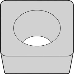 Kennametal - SCMW433 NONE Grade KCK20B Carbide Turning Insert - TiOCN Finish, 90° Square, 1/2" Inscr Circle, 3/16" Thick, 3/64" Corner Radius - Americas Industrial Supply