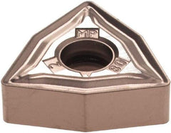 Kennametal - WNMG432 MP Grade KCM15B Carbide Turning Insert - TiOCN Finish, 80° Trigon, 1/2" Inscr Circle, 3/16" Thick, 1/32" Corner Radius - Americas Industrial Supply