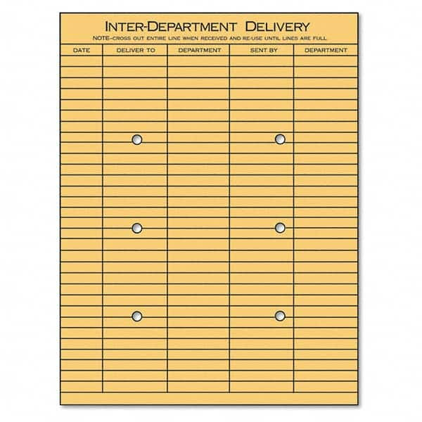 Inter-Department Mailing Envelope: 10″ Wide, 13″ Long, 28 lb Brown